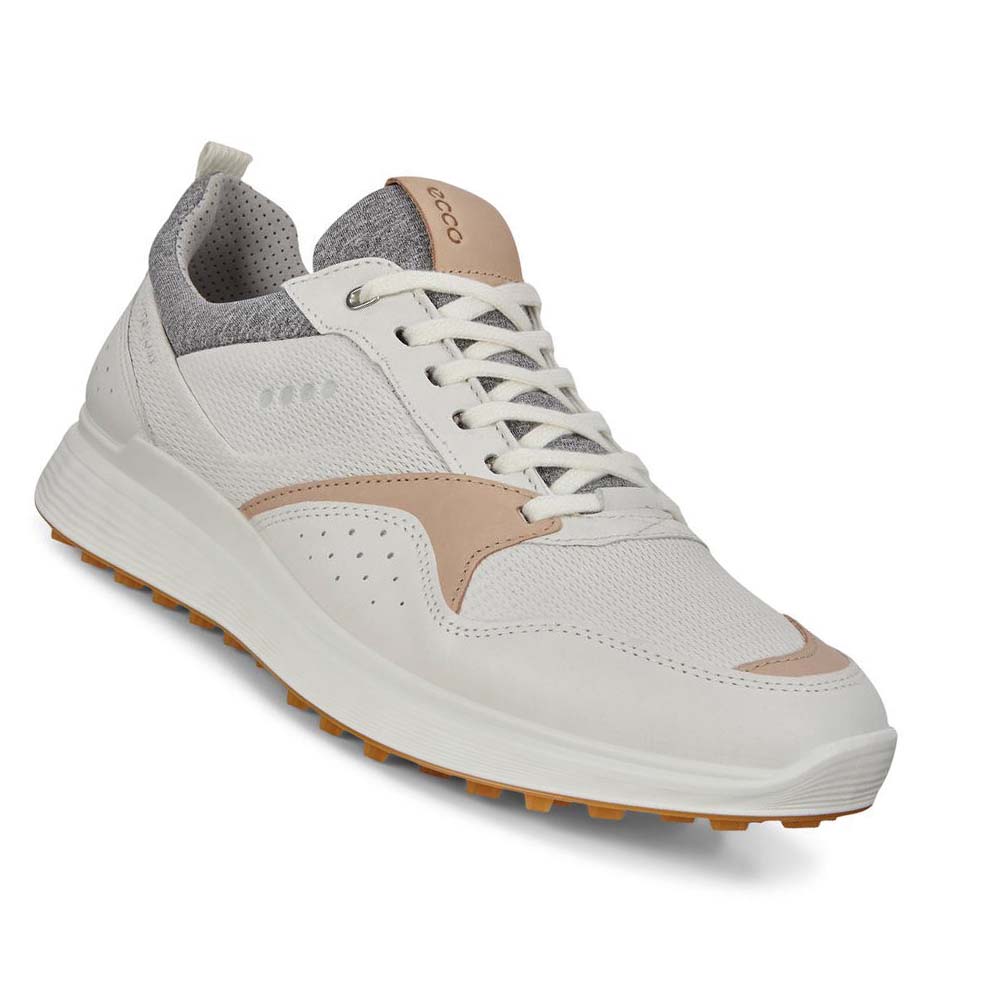 Férfi Ecco Spikeless S-casual Golf Cipő Fehér | HU 557WNB